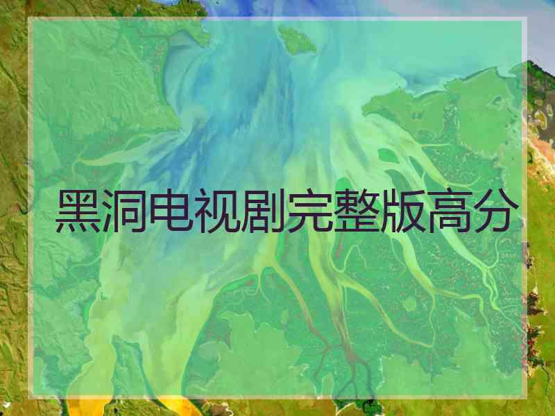 黑洞电视剧完整版高分