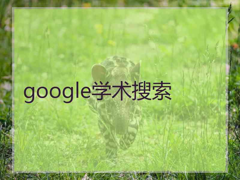 google学术搜索