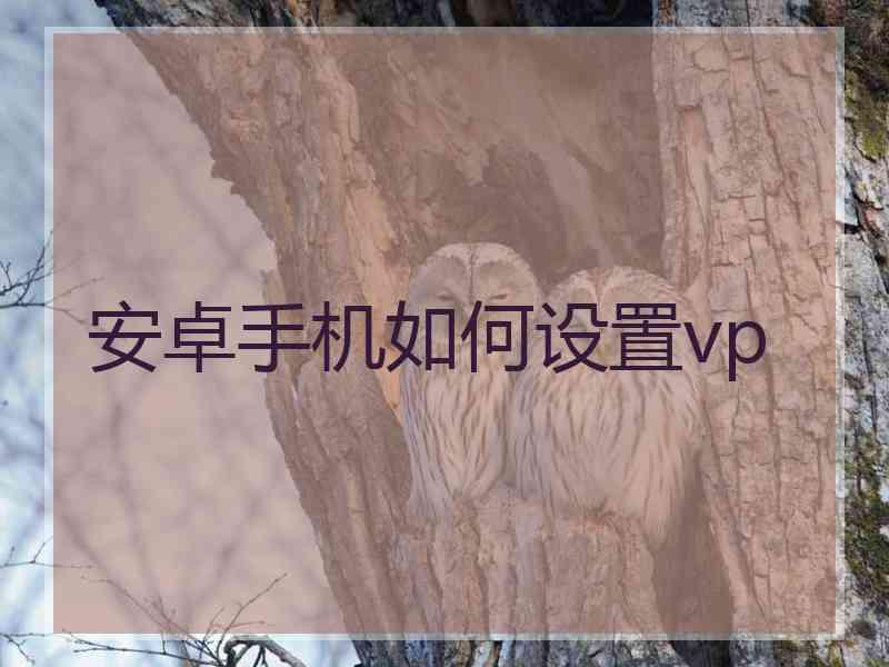 安卓手机如何设置vp