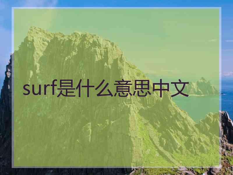 surf是什么意思中文