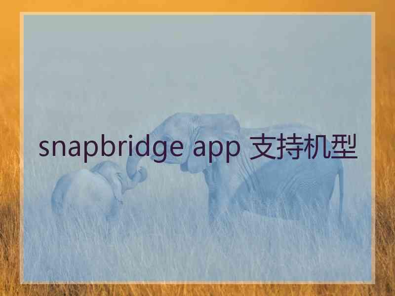 snapbridge app 支持机型