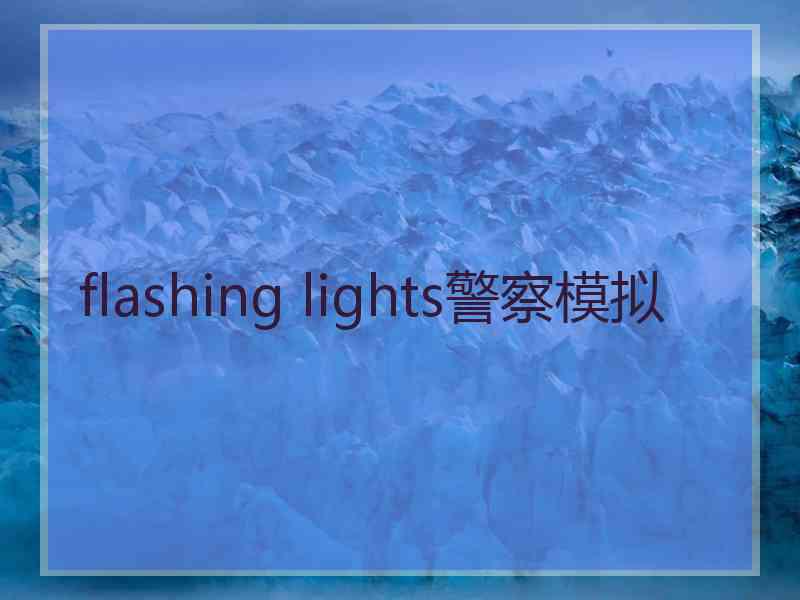 flashing lights警察模拟