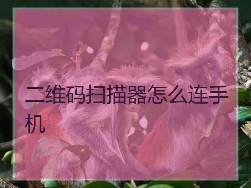 二维码扫描器怎么连手机