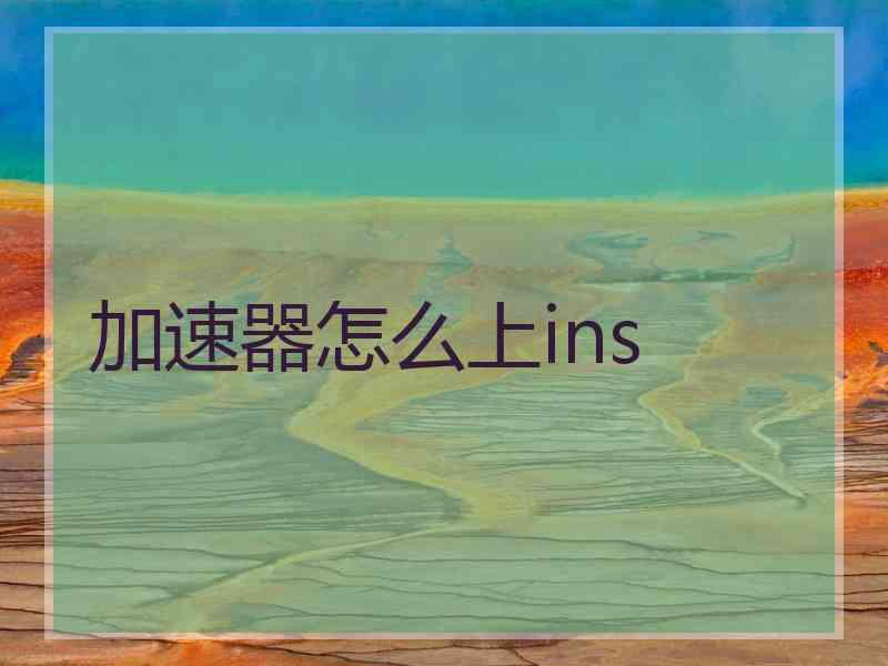 加速器怎么上ins