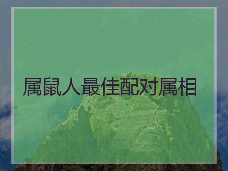 属鼠人最佳配对属相