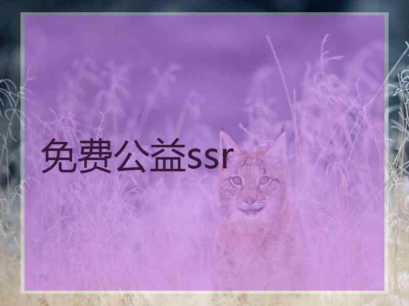 免费公益ssr