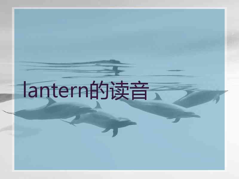 lantern的读音