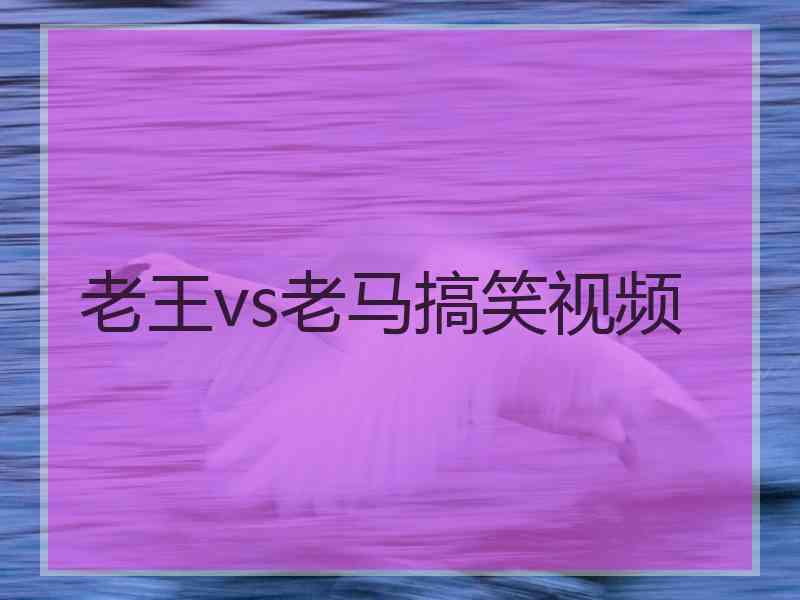 老王vs老马搞笑视频