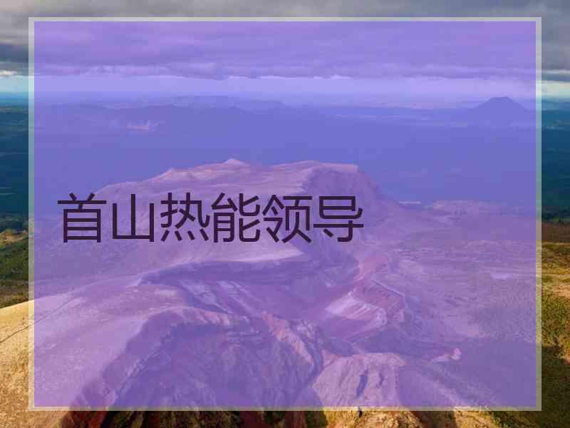 首山热能领导