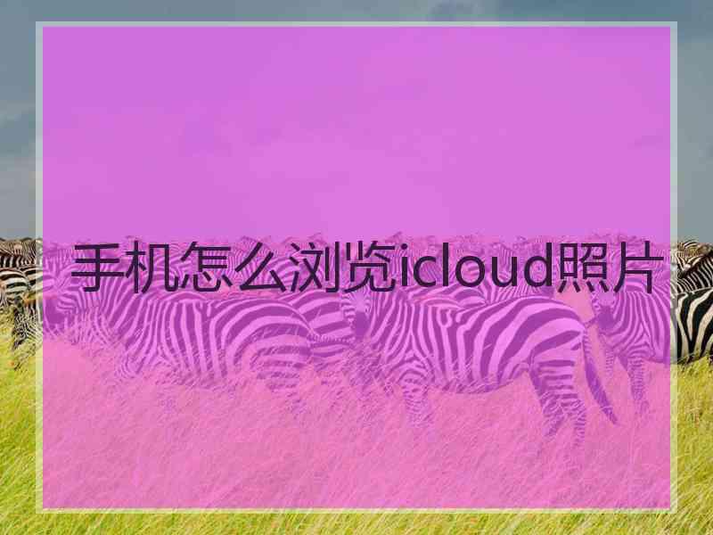 手机怎么浏览icloud照片