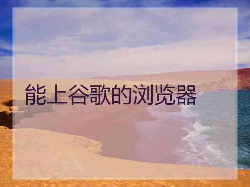 能上谷歌的浏览器