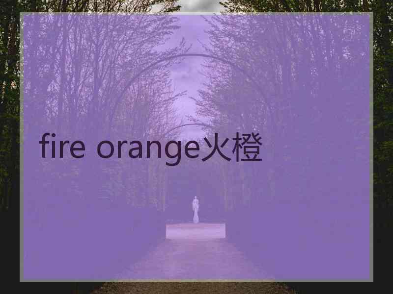 fire orange火橙