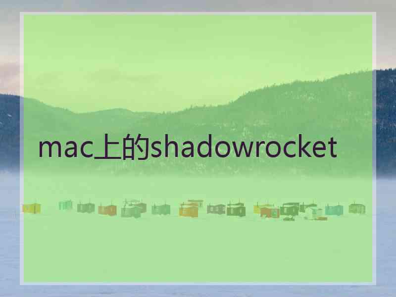 mac上的shadowrocket