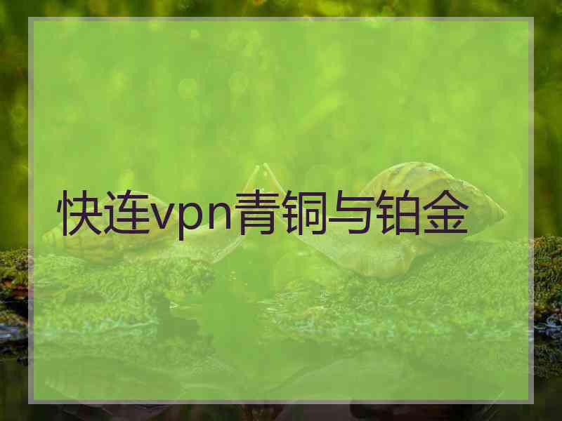 快连vpn青铜与铂金