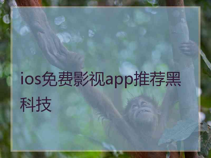 ios免费影视app推荐黑科技