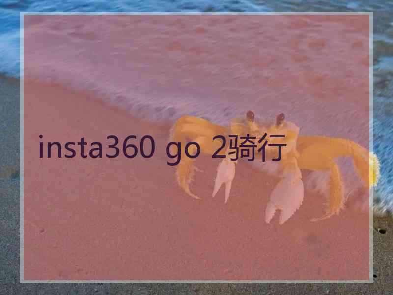 insta360 go 2骑行