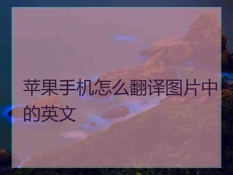 苹果手机怎么翻译图片中的英文