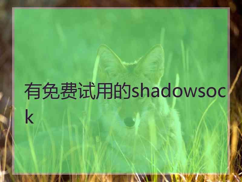 有免费试用的shadowsock