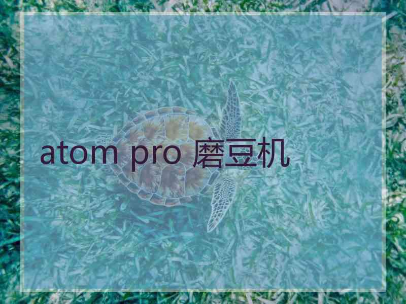 atom pro 磨豆机