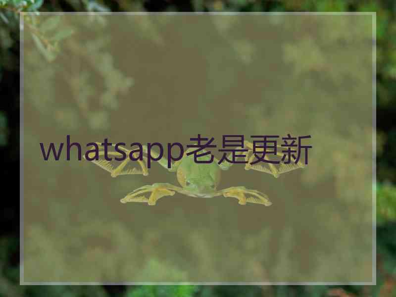 whatsapp老是更新