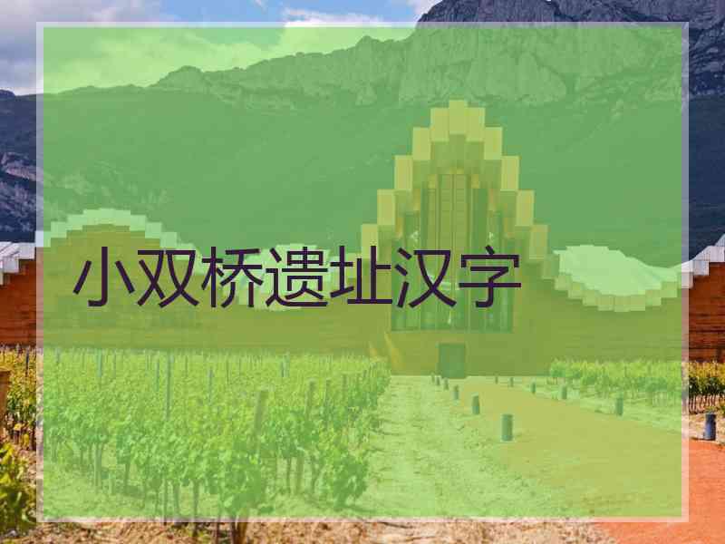 小双桥遗址汉字