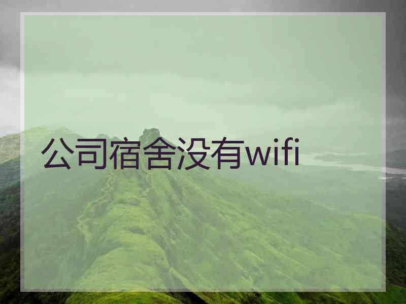 公司宿舍没有wifi