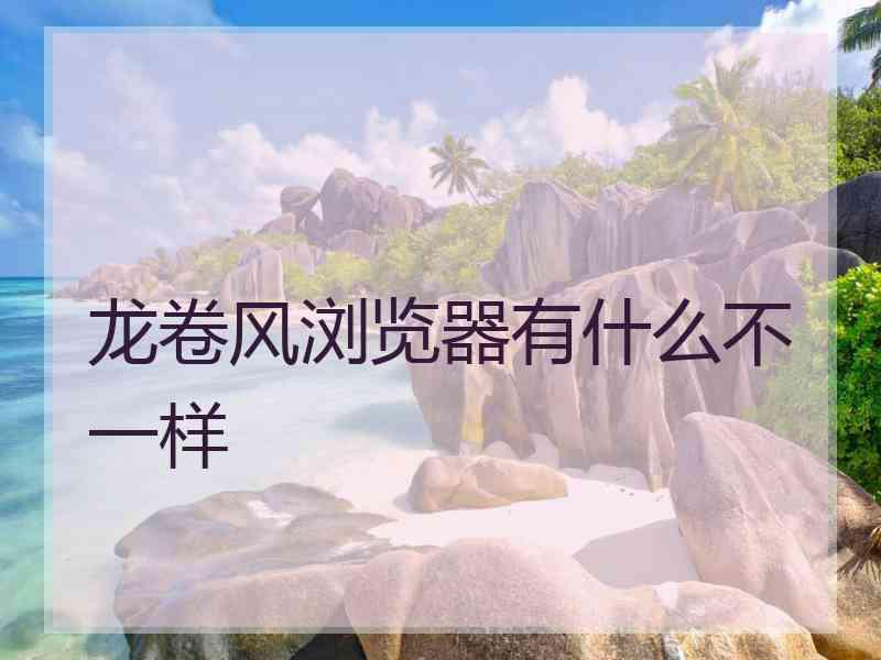 龙卷风浏览器有什么不一样