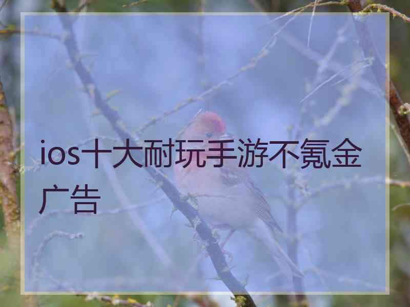 ios十大耐玩手游不氪金广告