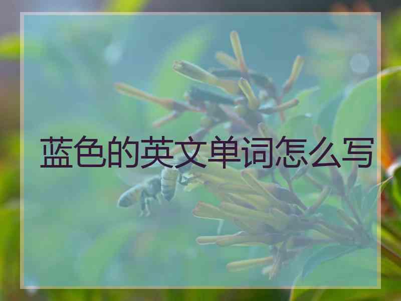 蓝色的英文单词怎么写