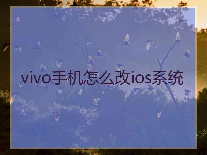 vivo手机怎么改ios系统