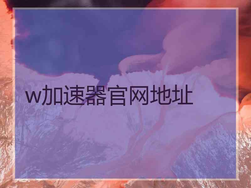 w加速器官网地址