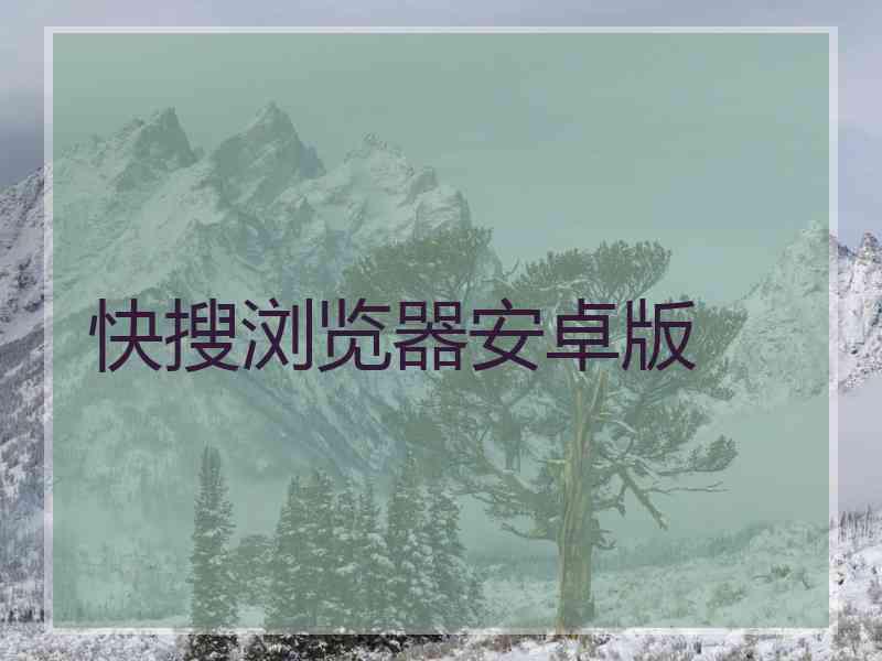 快搜浏览器安卓版