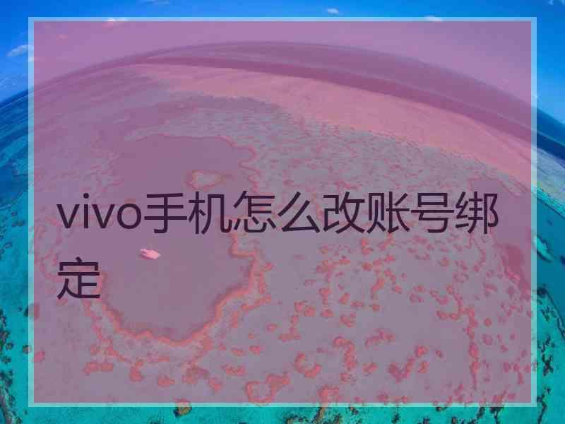 vivo手机怎么改账号绑定