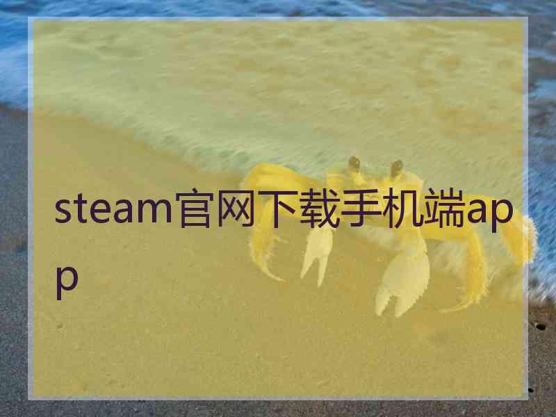 steam官网下载手机端app