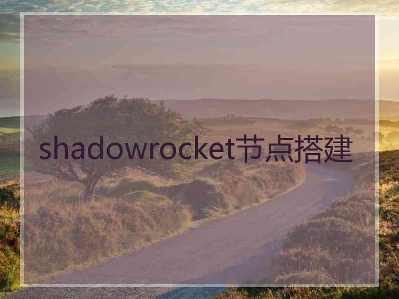 shadowrocket节点搭建