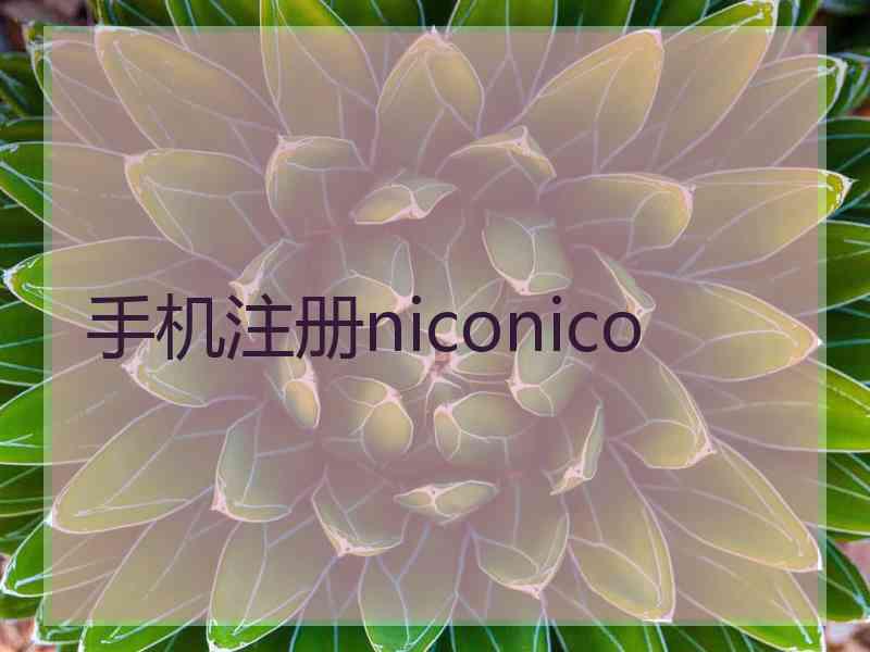 手机注册niconico