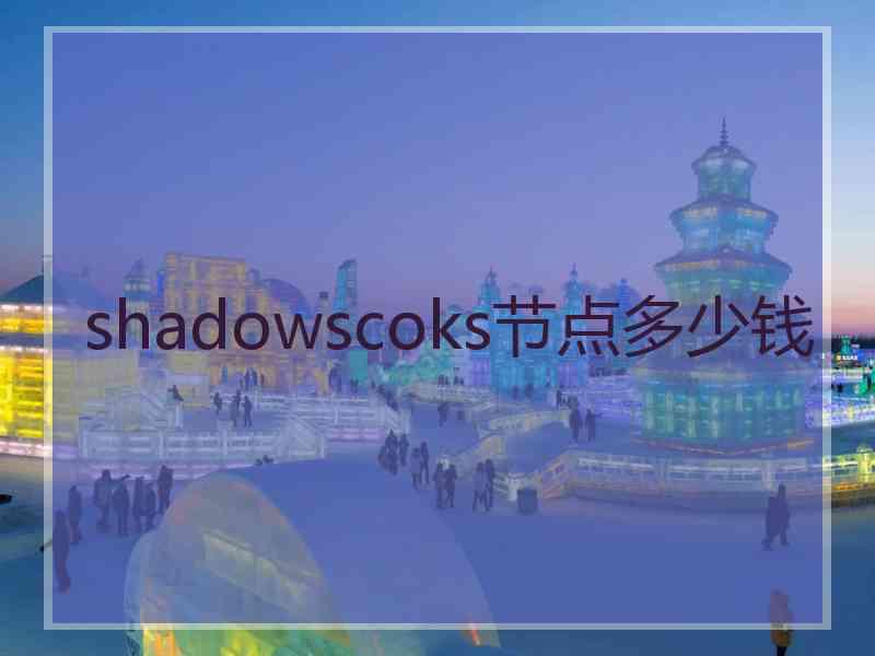 shadowscoks节点多少钱