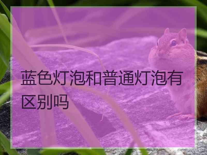 蓝色灯泡和普通灯泡有区别吗