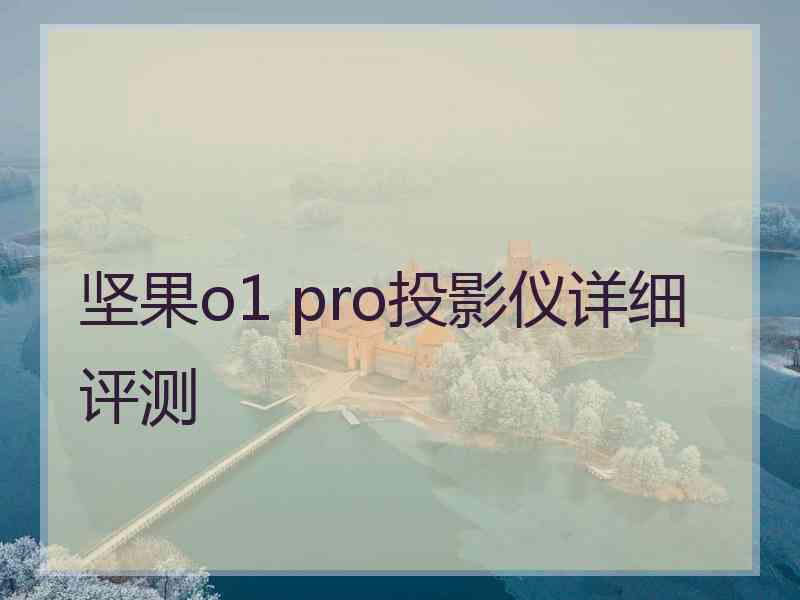 坚果o1 pro投影仪详细评测