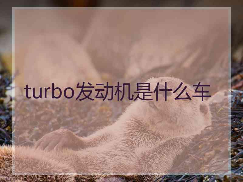 turbo发动机是什么车