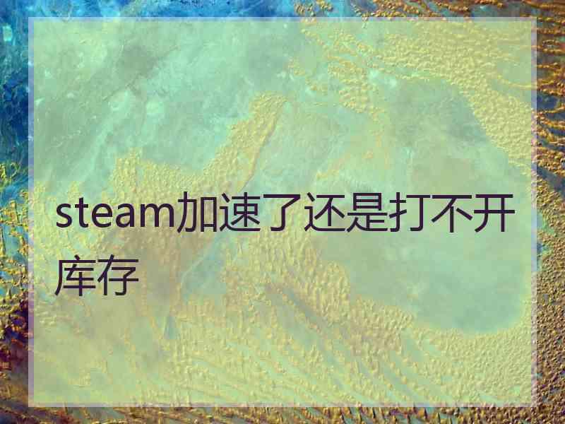 steam加速了还是打不开库存