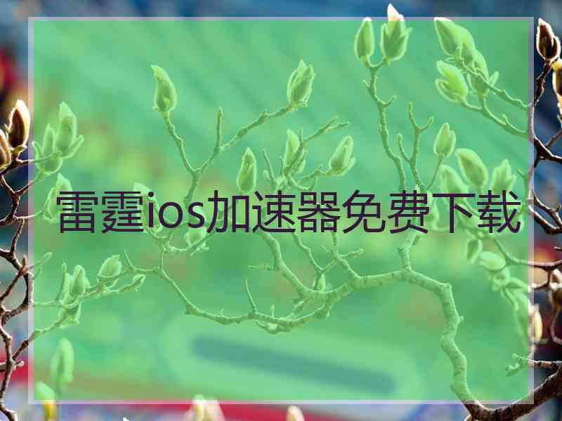 雷霆ios加速器免费下载