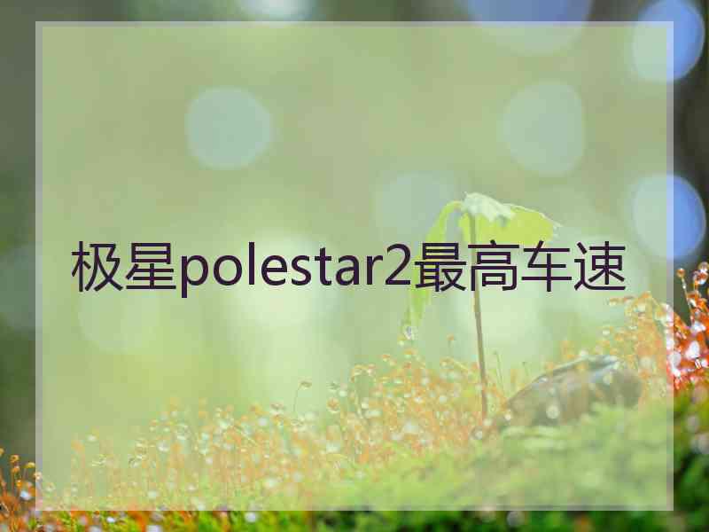 极星polestar2最高车速