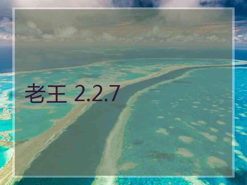 老王 2.2.7