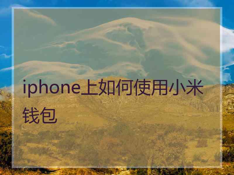 iphone上如何使用小米钱包