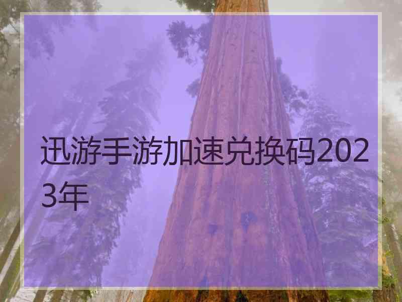 迅游手游加速兑换码2023年