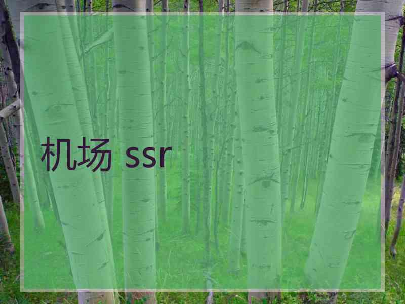 机场 ssr