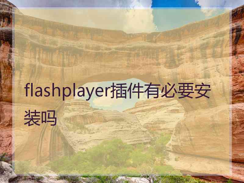 flashplayer插件有必要安装吗