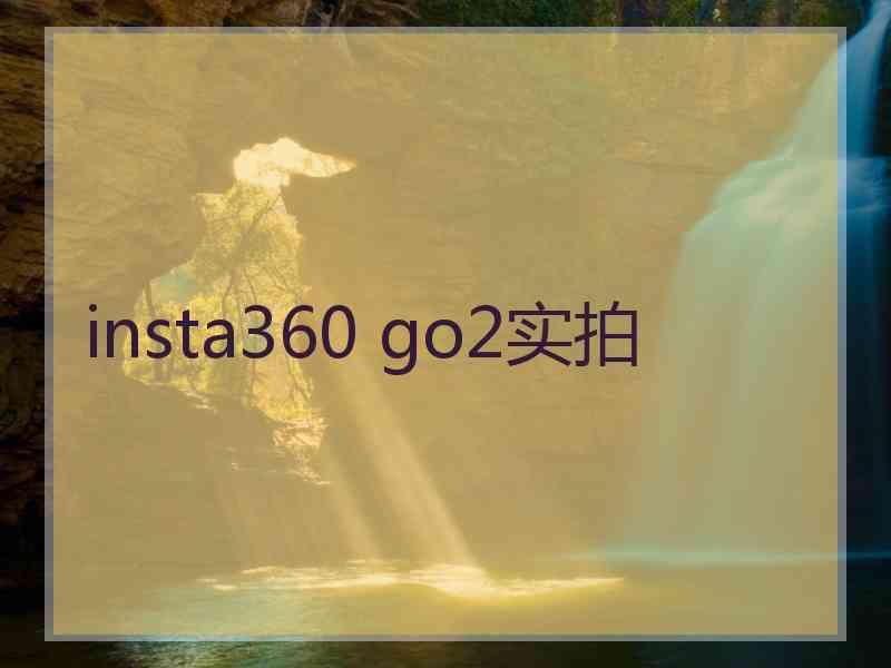 insta360 go2实拍