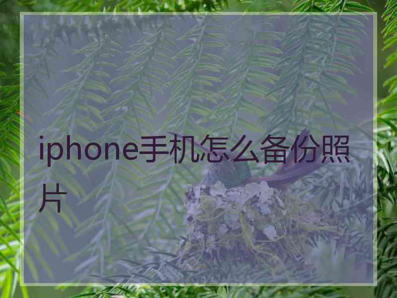 iphone手机怎么备份照片